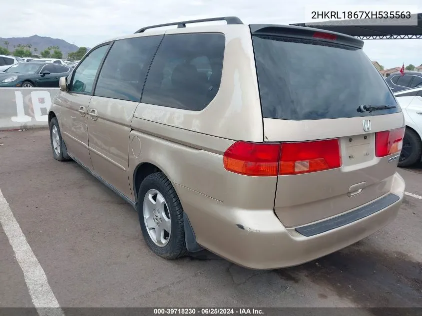 1999 Honda Odyssey Ex VIN: 2HKRL1867XH535563 Lot: 40315350