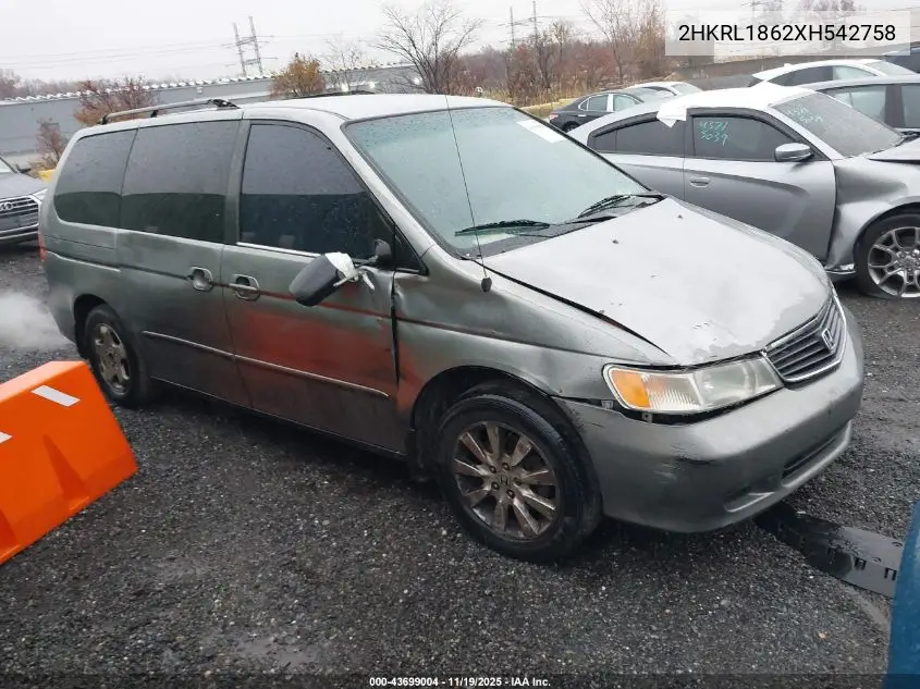 2HKRL1862XH542758 1999 Honda Odyssey Ex