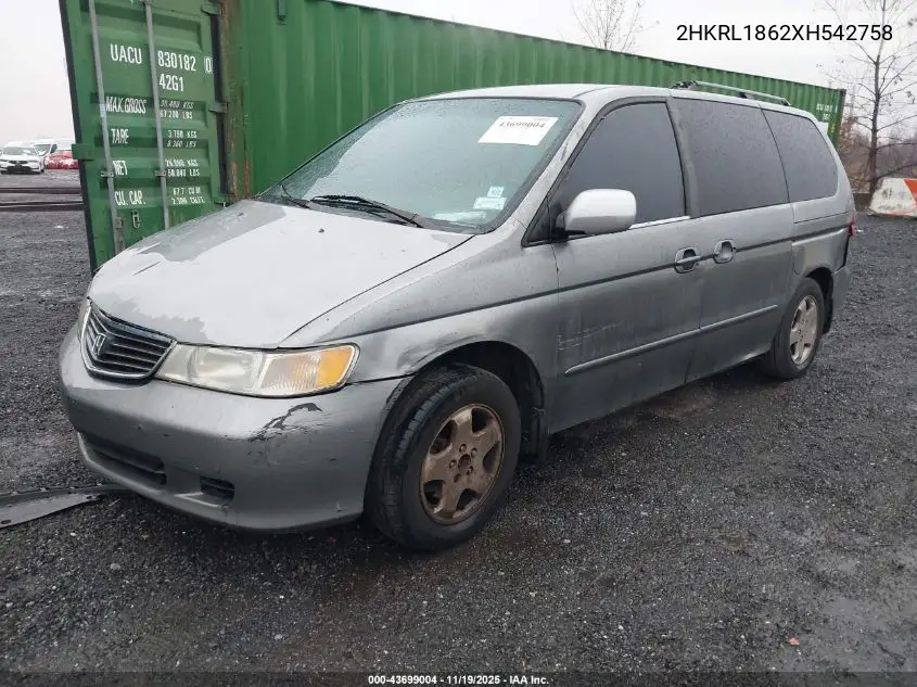 2HKRL1862XH542758 1999 Honda Odyssey Ex