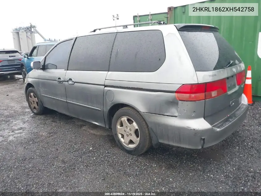 2HKRL1862XH542758 1999 Honda Odyssey Ex