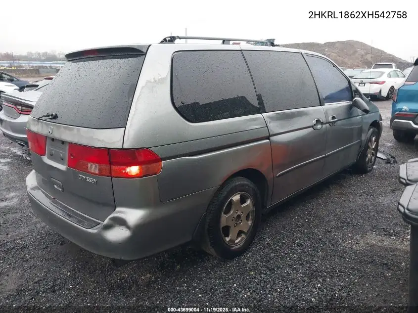 2HKRL1862XH542758 1999 Honda Odyssey Ex