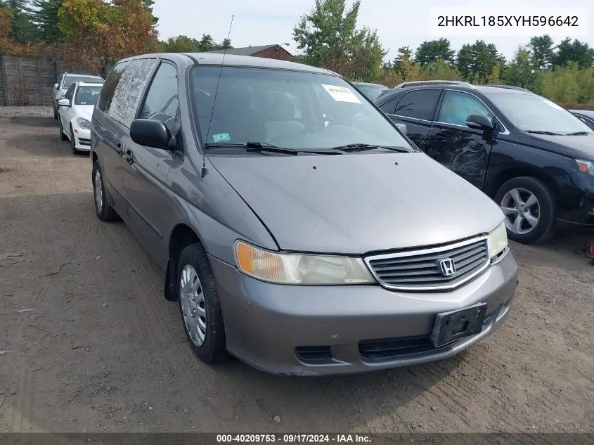 2000 Honda Odyssey Lx VIN: 2HKRL185XYH596642 Lot: 40209753