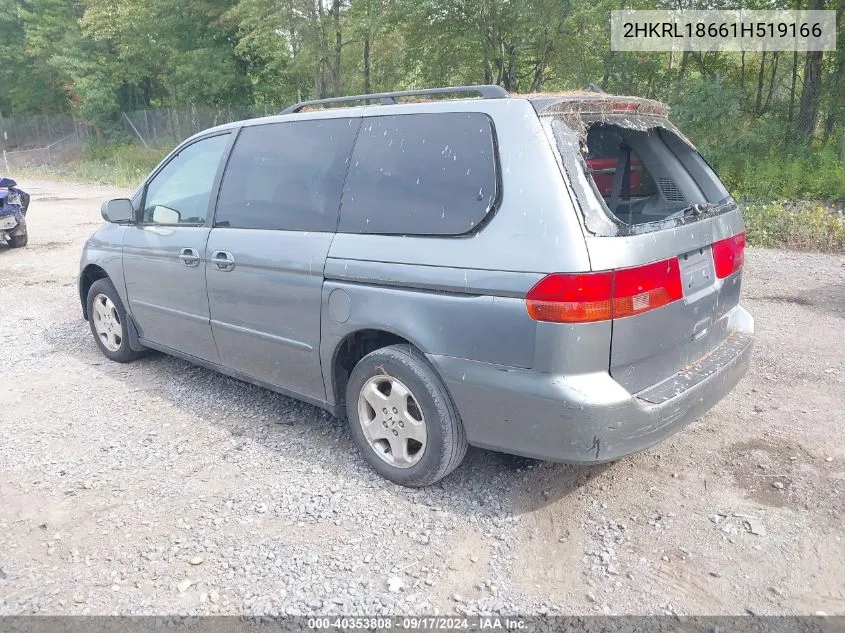 2001 Honda Odyssey Ex VIN: 2HKRL18661H519166 Lot: 40353808