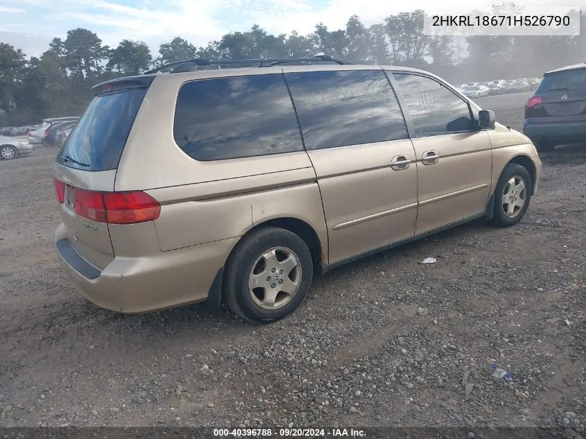 2001 Honda Odyssey Ex VIN: 2HKRL18671H526790 Lot: 40396788