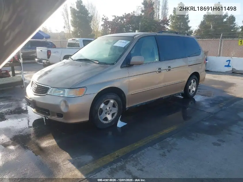 2HKRL18691H611498 2001 Honda Odyssey Ex