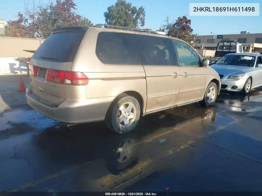 2HKRL18691H611498 2001 Honda Odyssey Ex