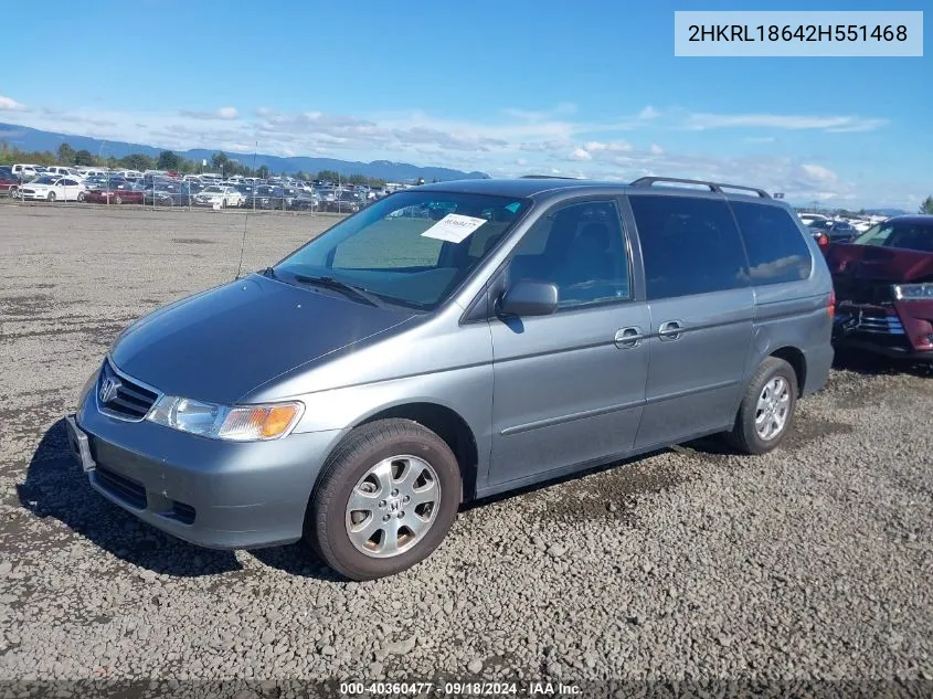 2HKRL18642H551468 2002 Honda Odyssey Ex