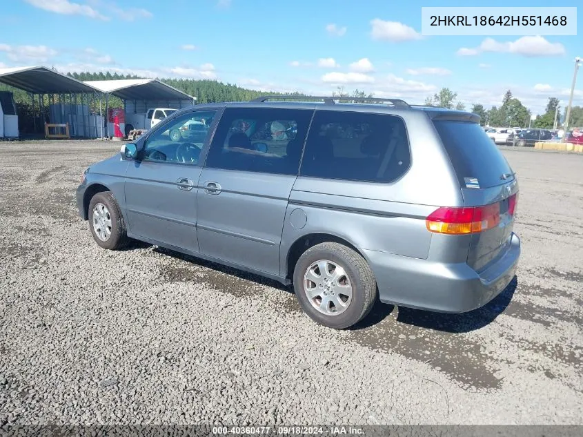 2HKRL18642H551468 2002 Honda Odyssey Ex