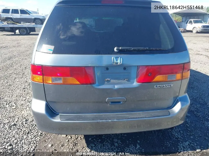 2HKRL18642H551468 2002 Honda Odyssey Ex