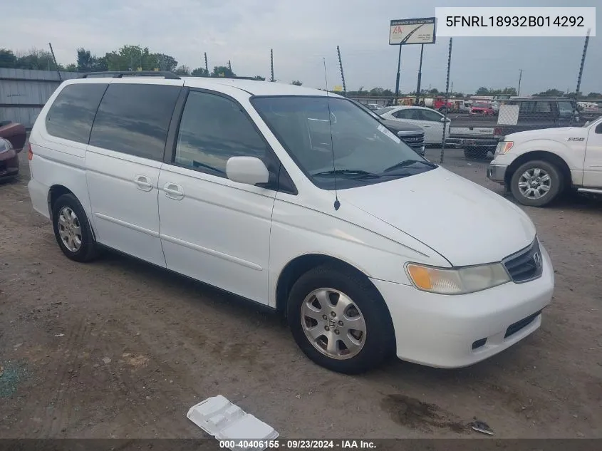 5FNRL18932B014292 2002 Honda Odyssey Exl