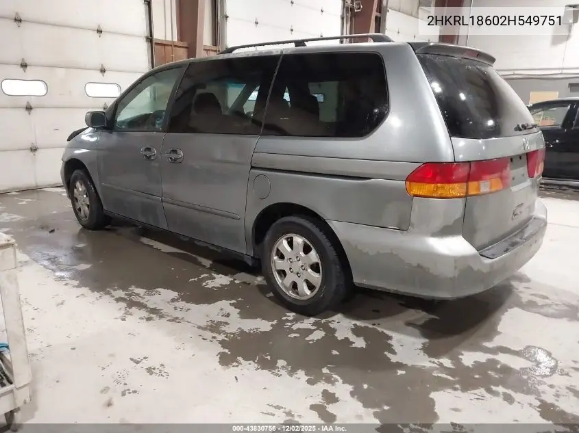 2HKRL18602H549751 2002 Honda Odyssey Ex