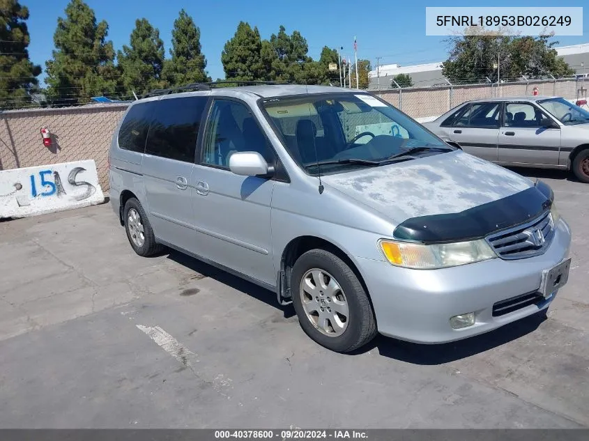 5FNRL18953B026249 2003 Honda Odyssey Ex-L