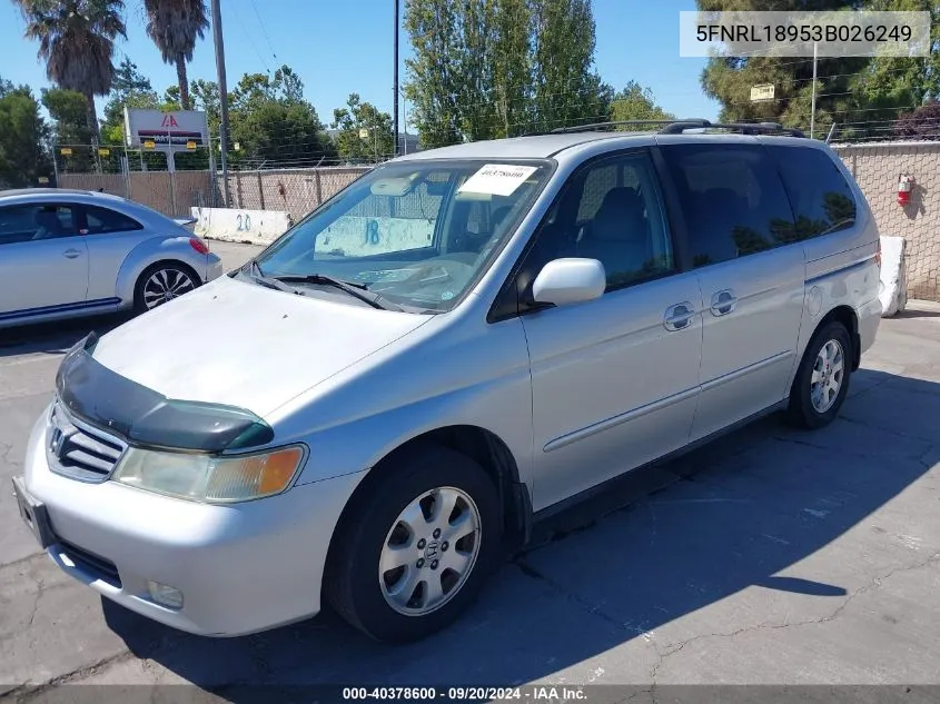 5FNRL18953B026249 2003 Honda Odyssey Ex-L