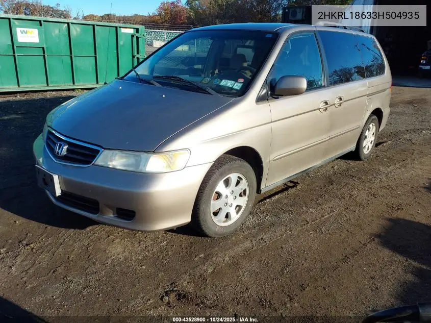 2HKRL18633H504935 2003 Honda Odyssey Ex