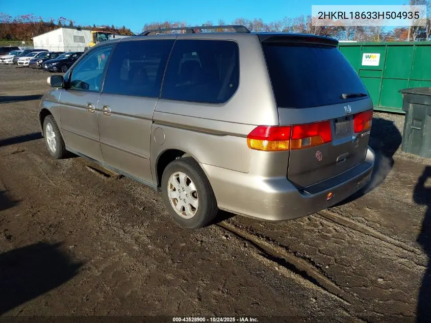 2HKRL18633H504935 2003 Honda Odyssey Ex