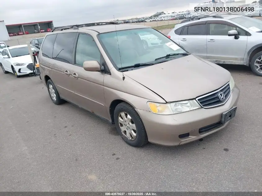 5FNRL18013B006498 2003 Honda Odyssey Ex-L