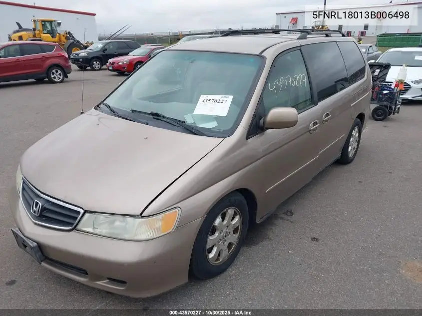 5FNRL18013B006498 2003 Honda Odyssey Ex-L
