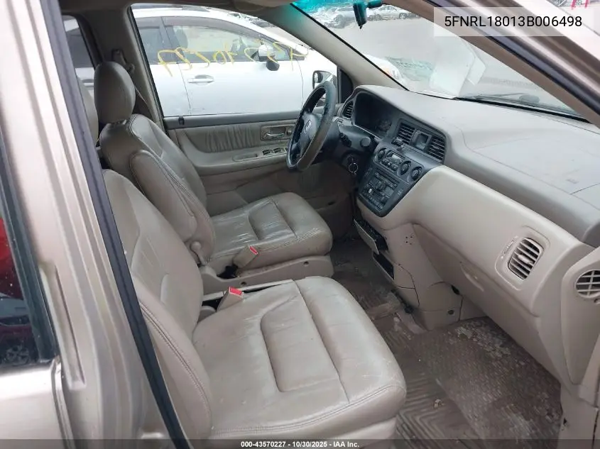 5FNRL18013B006498 2003 Honda Odyssey Ex-L