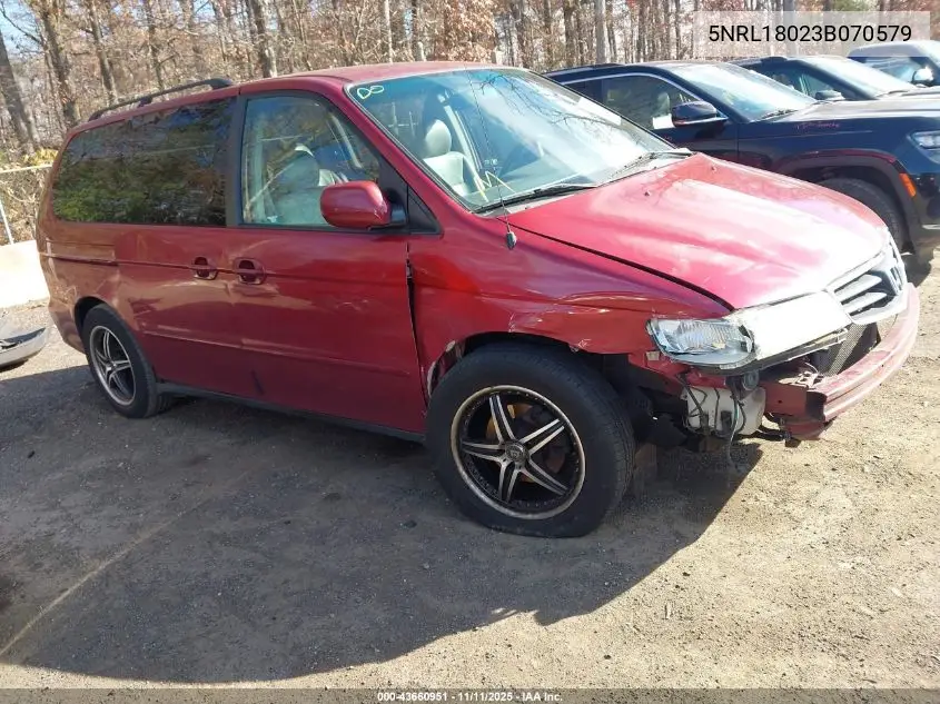 5FNRL18023B070579 2003 Honda Odyssey Ex-L