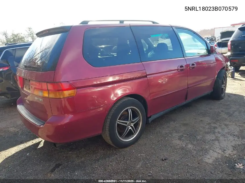 5FNRL18023B070579 2003 Honda Odyssey Ex-L