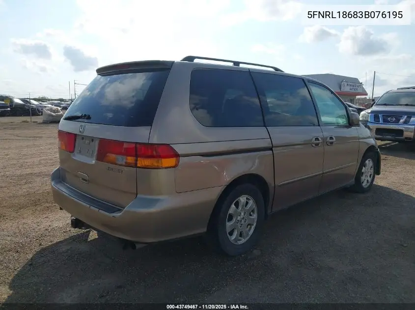 5FNRL18683B076195 2003 Honda Odyssey Ex