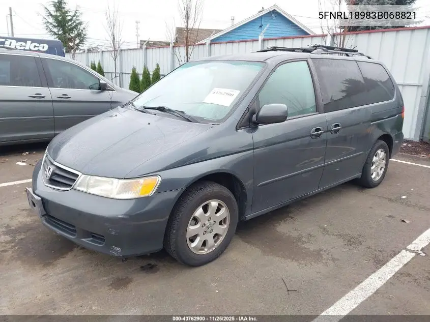 5FNRL18983B068821 2003 Honda Odyssey Ex-L