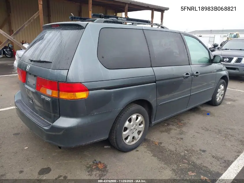 5FNRL18983B068821 2003 Honda Odyssey Ex-L