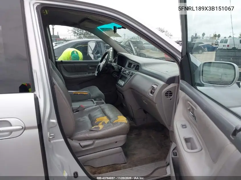 5FNRL189X3B151067 2003 Honda Odyssey Ex-L
