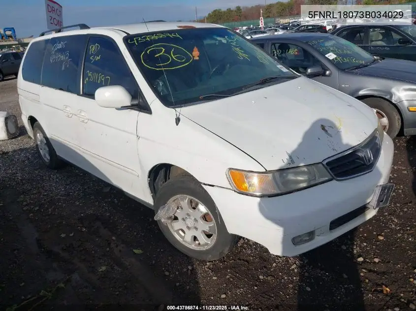 5FNRL18073B034029 2003 Honda Odyssey Ex-L
