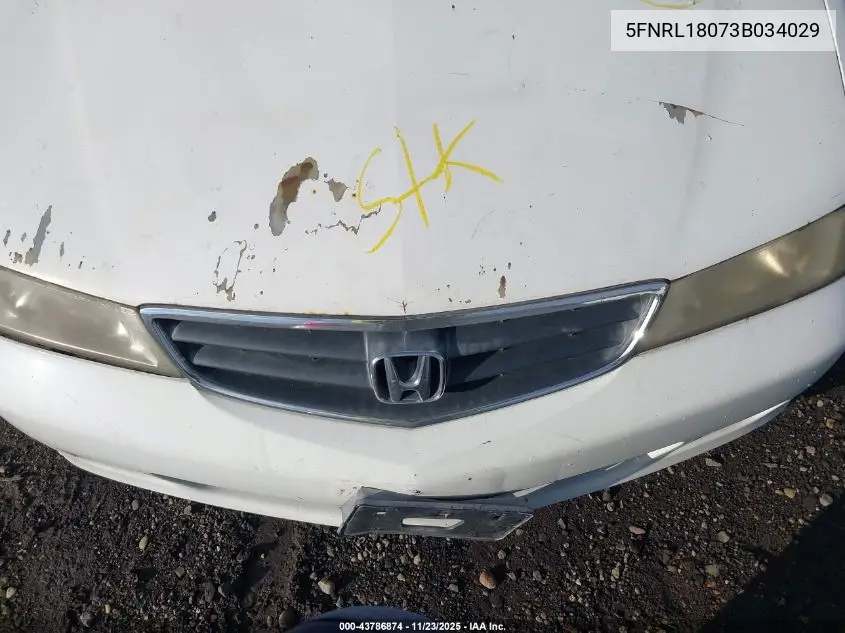 5FNRL18073B034029 2003 Honda Odyssey Ex-L