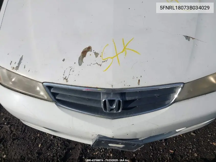 5FNRL18073B034029 2003 Honda Odyssey Ex-L