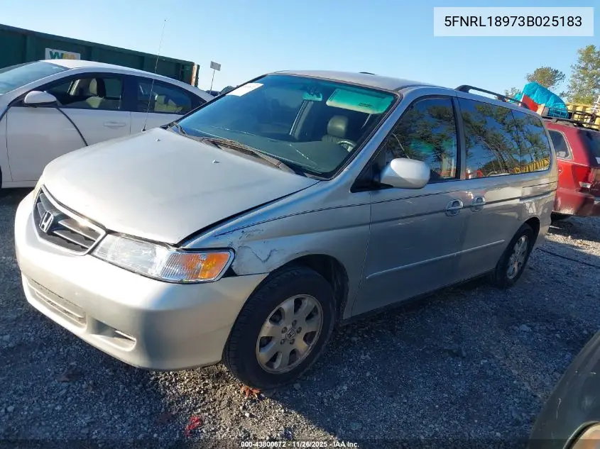 5FNRL18973B025183 2003 Honda Odyssey Ex-L