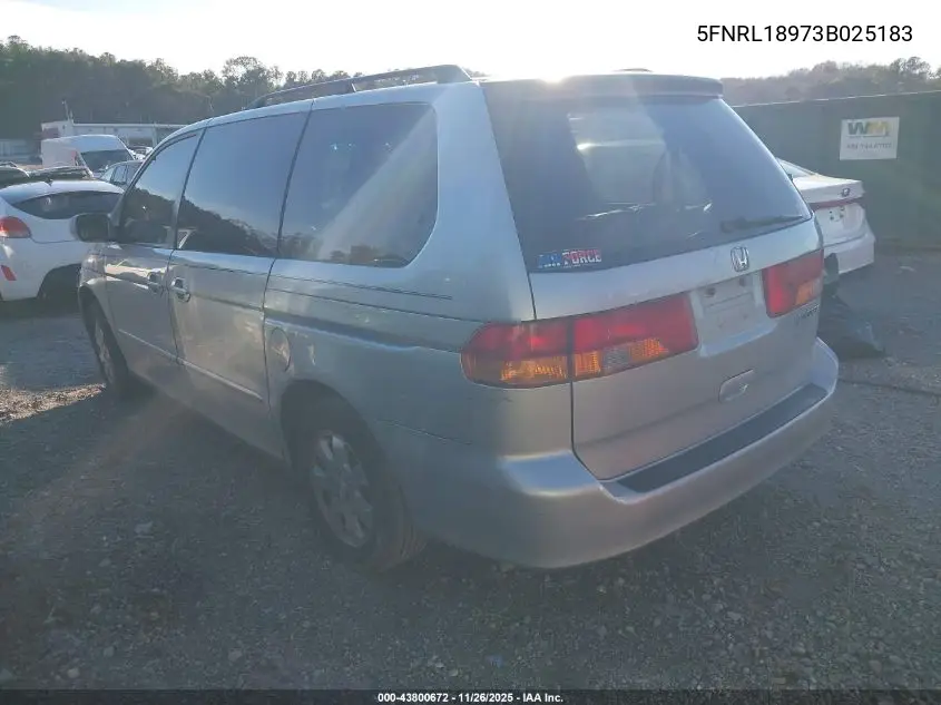 5FNRL18973B025183 2003 Honda Odyssey Ex-L