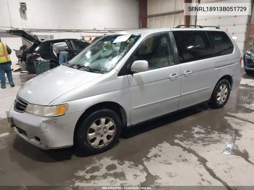 5FNRL18913B051729 2003 Honda Odyssey Ex-L