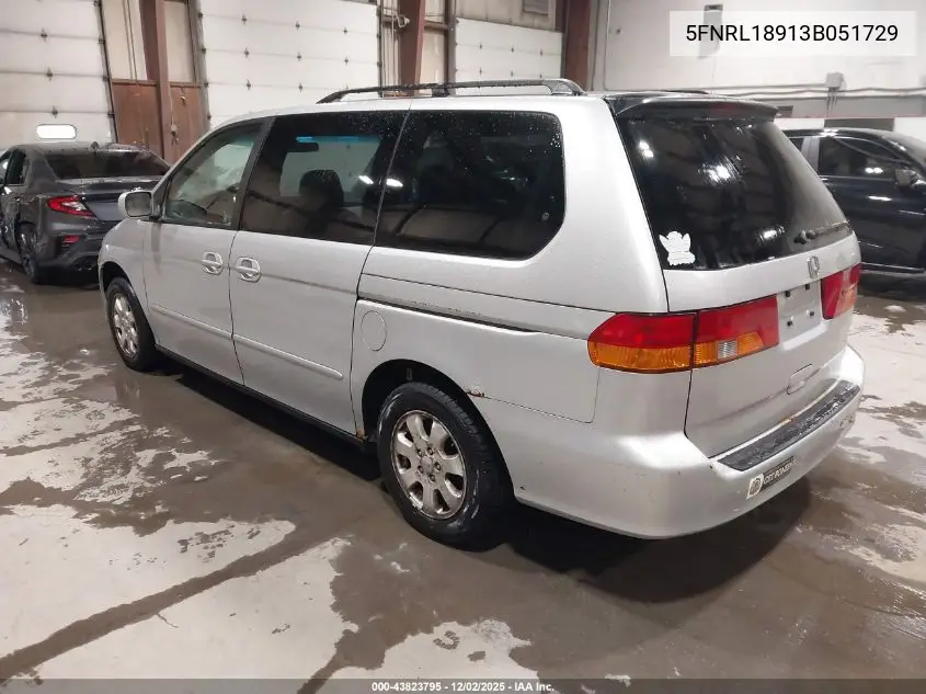 5FNRL18913B051729 2003 Honda Odyssey Ex-L