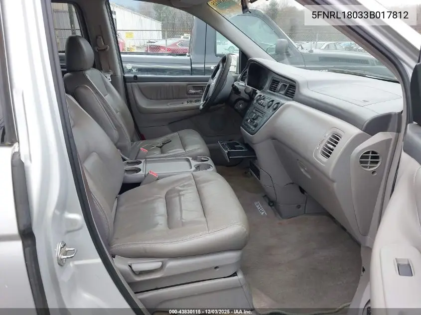 5FNRL18033B017812 2003 Honda Odyssey Ex-L