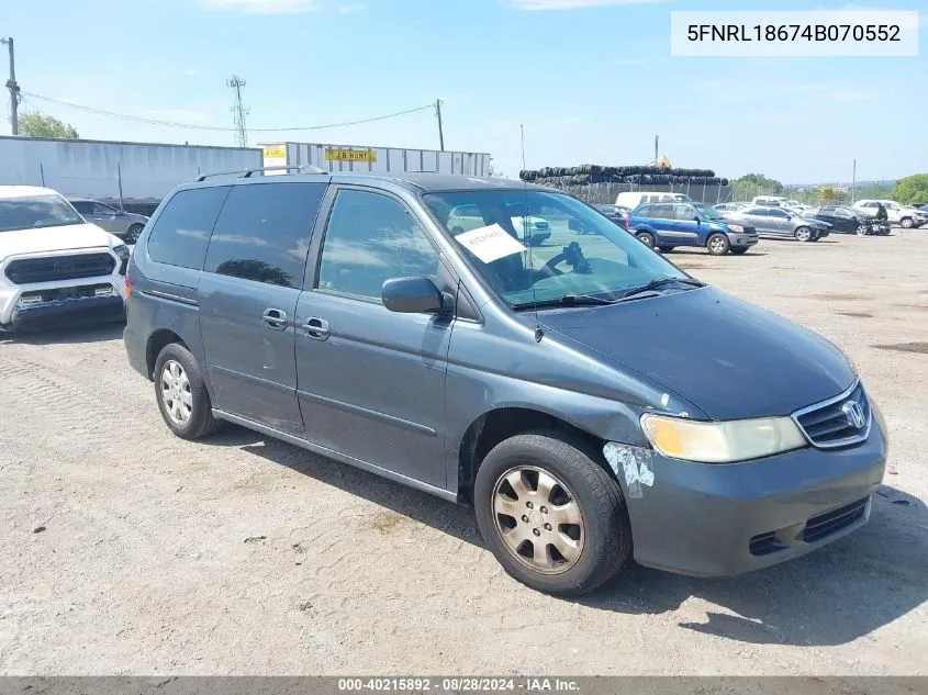 5FNRL18674B070552 2004 Honda Odyssey Ex