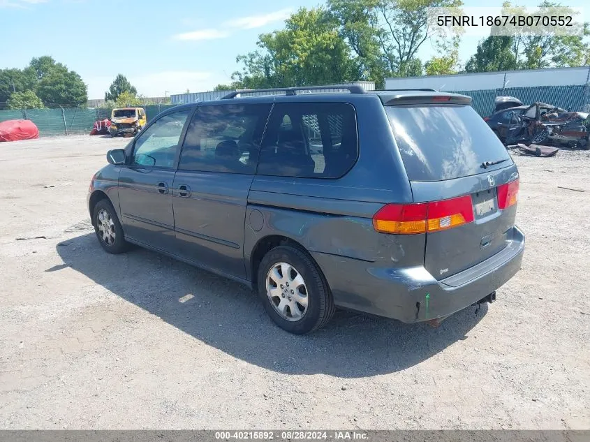 5FNRL18674B070552 2004 Honda Odyssey Ex