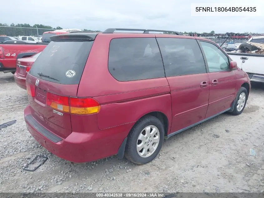 2004 Honda Odyssey Exl VIN: 5FNRL18064B054435 Lot: 40342538