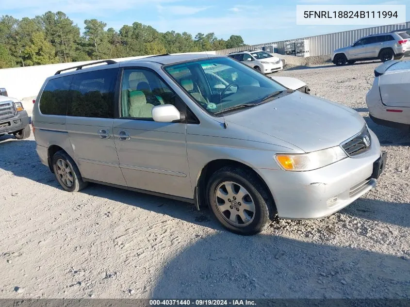 5FNRL18824B111994 2004 Honda Odyssey Ex