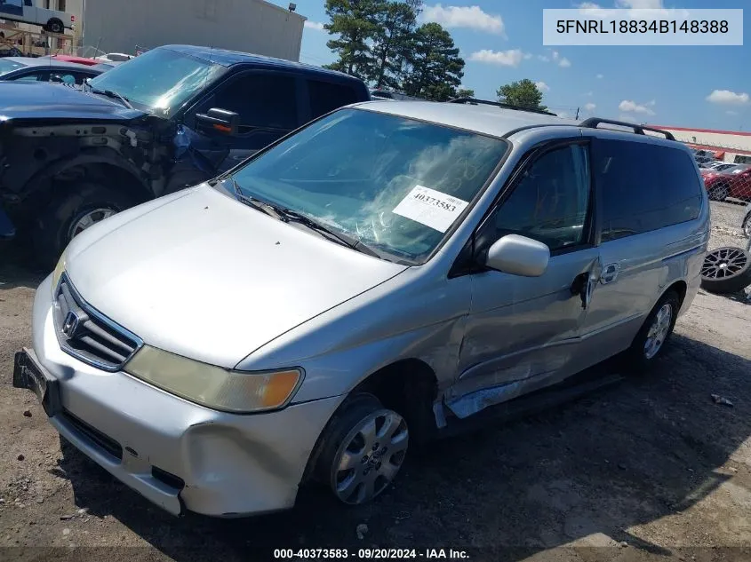 2004 Honda Odyssey Ex VIN: 5FNRL18834B148388 Lot: 40373583