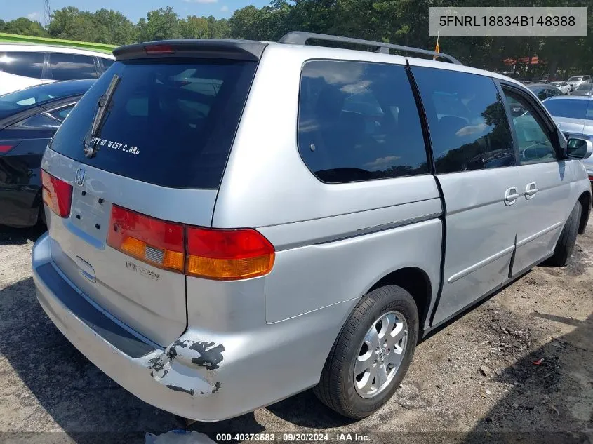 2004 Honda Odyssey Ex VIN: 5FNRL18834B148388 Lot: 40373583