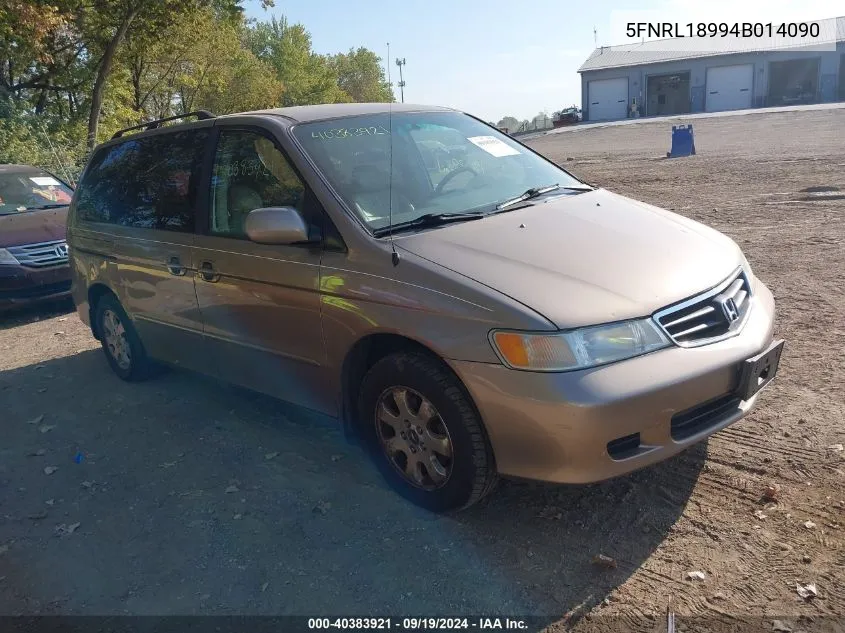 2004 Honda Odyssey Ex-L VIN: 5FNRL18994B014090 Lot: 40383921