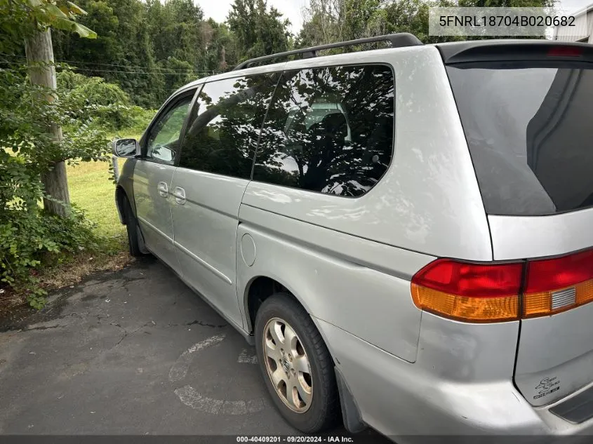 2004 Honda Odyssey VIN: 5FNRL18704B020682 Lot: 40409201