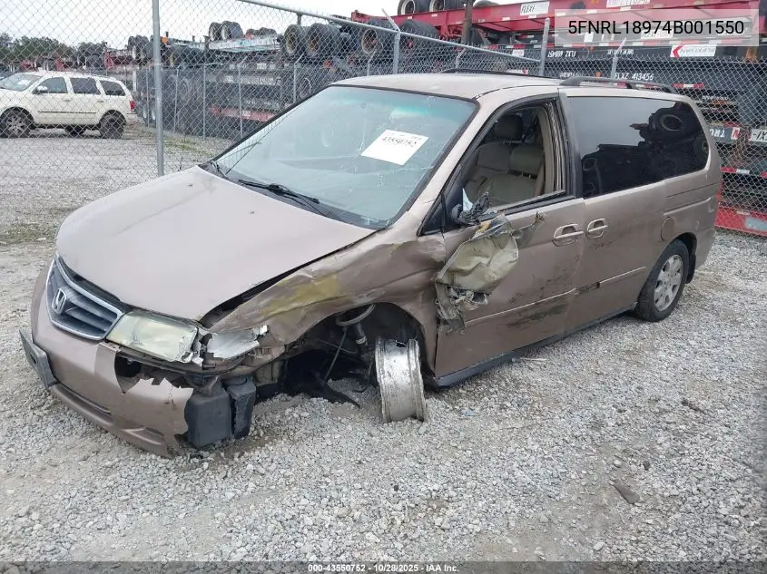5FNRL18974B001550 2004 Honda Odyssey Ex-L