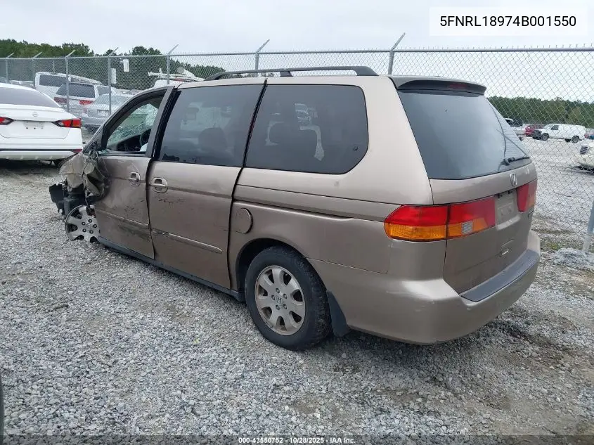 5FNRL18974B001550 2004 Honda Odyssey Ex-L