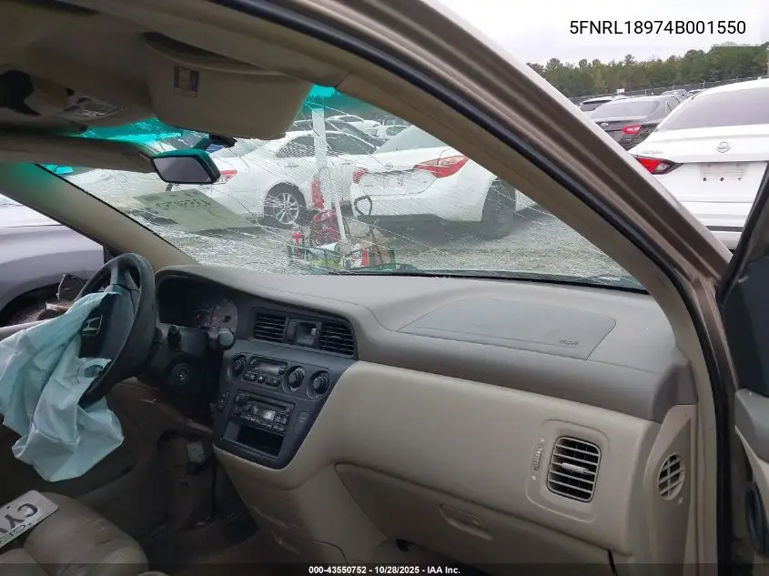 5FNRL18974B001550 2004 Honda Odyssey Ex-L
