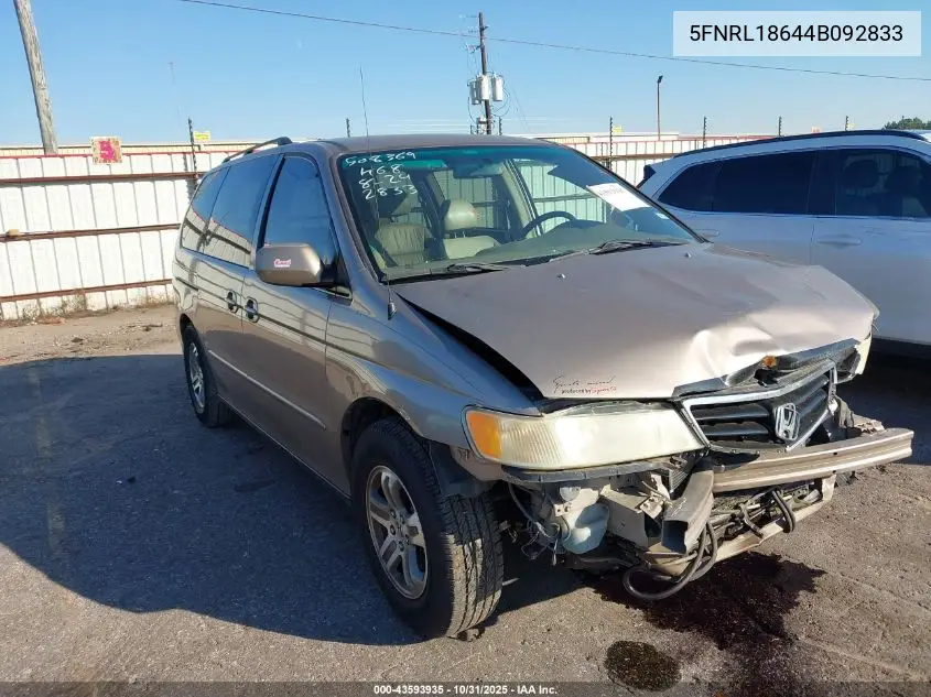5FNRL18644B092833 2004 Honda Odyssey Ex