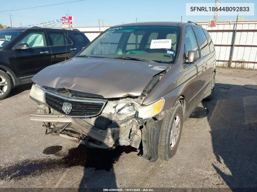 5FNRL18644B092833 2004 Honda Odyssey Ex
