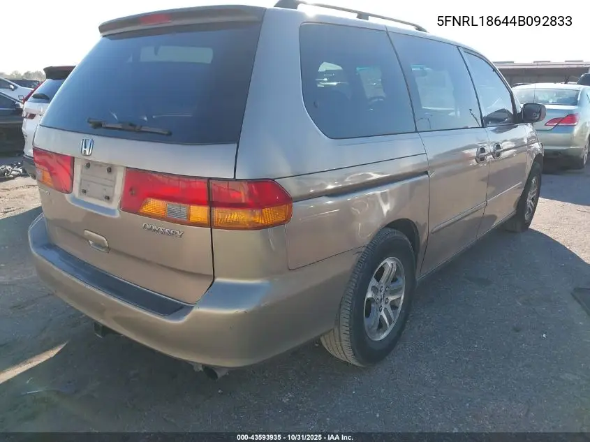 5FNRL18644B092833 2004 Honda Odyssey Ex